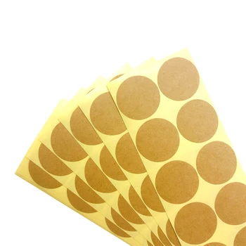 100 kom/pak. Vintage Naljepnica s Kraft-label, tijekom Cijele Promjer 33 ~ 35 mm, Boja Kože, Prazne Naljepnica za ispis