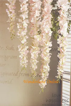 100PC Umjetna Hortenzija Wisteria Cvijet Za DIY Modeliranje Vjenčanje Luk Trg ratan palma Zidni Rotirajući Koš Može Biti Produžetak