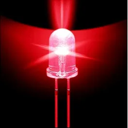 100PC WAVGAT 5 mm Okrugli Crveni Super svijetle zrači dioda LED Svjetlo 5000MCD