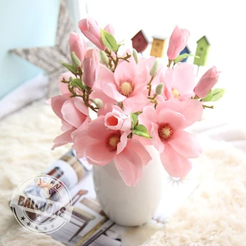 14,5 cm Otvorena Grančica Cvijeta Magnolije Umjetno Cvijeće Za Ružičaste Bijele Svadbene Dekoracije Soba Dekor Stola Flores Artificiales