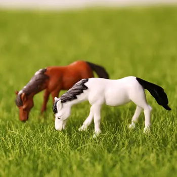 2 Kom. Slatka Životinja Konj Kipić Iz Tar. Mali Mini Simulacija Predivna Lutka Vrt Mahovine Mikro Krajolik Kip Ukras Kuće