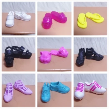 2019 Originalna 1 par lutaka cipela u ravnim cipelama 1/6, fine cipele na ravne cipele, patike, sandale, papuče na ravne cipele za lutke Barbie, cipele 1/6
