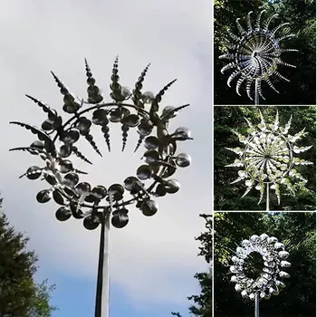 2022 Jedinstvena i Čarobna Metalni Vjetrenjača Ukras Vrta Na Otvorenom i U Zatvorenom prostoru 3D Revolving Vjetar Spinners Ветроуловители Pribor Za Dvorišta