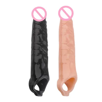 28 cm Dugi Veliki Veličina Penis Produživač Kondomi za Višekratnu upotrebu Penis Rukava Opseg Impotencija Penisa Seks Igračke Prsten za Penis Za Muškarce