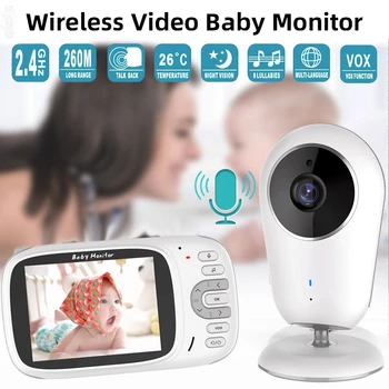 3,2-inčni baby monitor Bežična Kamera Sigurnosti Dvosmjerni interfon Dječje Usluga video Nadzora Sa Prikazom Temperature Zaslona