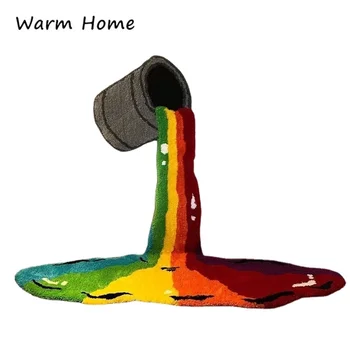 3D Rainbow Tepih Šareni Zidni Viseći Falls Privjesak Iluzija Home Dekor Tepih Za Dnevni boravak Dekoracija Spavaće sobe Mat Moderan Ins