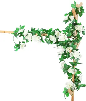 4,8 M 2 pakiranja Umjetna Cvijeća Гирлянда 16 boja Ivy Zelena Loza osnovna college vjenčanje Božić Vrtna Luk DIY Lažno Biljka Grožđa Dekor