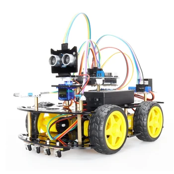 4WD Smart Automation Robot Auto Setove Za projekt Težak Modernizirana Odlične Zabave Programiranje Puna Verzija Kit + e-priručnik i kodovi