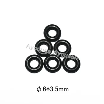 500 kom. gumeni o-prsten 6* 3,5 mm za setove za popravak / oporavak mlaznica GDI (AY-O2215)
