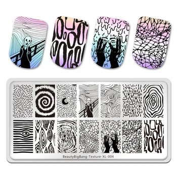 BeautyBigBang Geometrijski Ploče Za Utiskivanje nokte Nove Životinje Medvjed Dizajn Likova Bajke Marke Za Dizajn Noktiju Tekstura XL-004