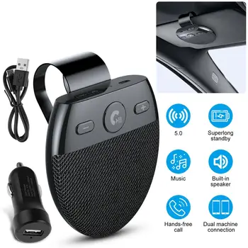 Bežični Bluetooth 5.0 Komplet za Automobil bez uporabe ruku, Slušalica i Audio Adapter Podrška Buke Glasovno Upravljanje Siri Za iPhone
