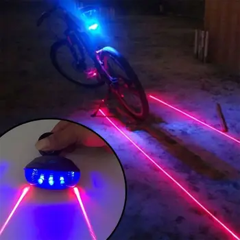 Biciklističke Laserski Svjetla Vodootporan Bicikl Dugo Svjetlo Cestovni Biciklizam Led Treperi Svjetlo Stražnje Svjetlo Stražnji Bike Biciklizam Upozorenje O Sigurnosti