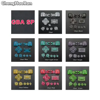 ChengHaoRan Prozirno Bijela/Plava/Crna Skup gumba Za GameBoy Advance GBA SP A B Odaberite Start Uključivanje / Isključivanje napajanja L R Gumb Ploča D