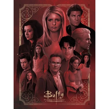 Cijeli Trg DIY Diamond Slika 5D Kompletna Kružna Bušilica Vez Home Dekor Dar Diamond Mozaik Buffy Истребительница Vampira