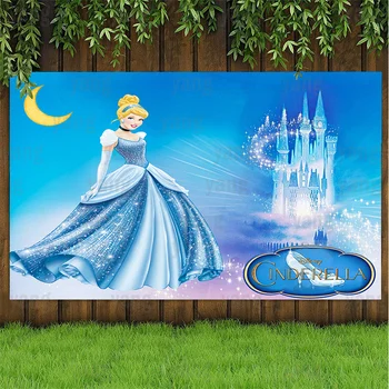 Disney Princeza Pepeljuga Dvorac Vilinski Kuma Pozadinu Djevojke Rođendan Dekor Na Red Pozadina Banner Dječji Tuš