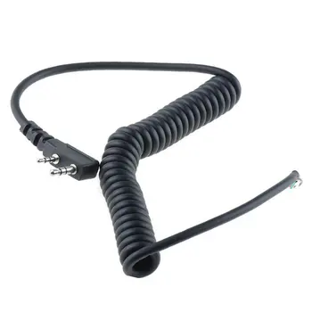 DIY K Head 2 pin 4 Žice Mikrofon Mikrofon Zvučnik Kabel Opružni Linija za Baofeng UV5R UV-5R Za Voki Toki Kenwood TK370