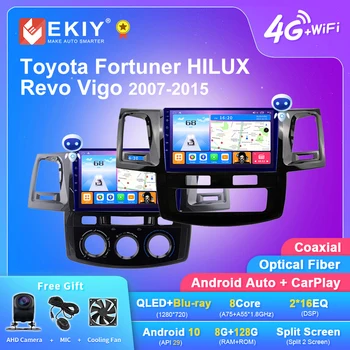 EKIY T7 Android Auto Radio Za Toyota Fortuner HILUX Revo Vigo 2007-2015 Stereo Auto Media Player 2din DSP Carplay GPS