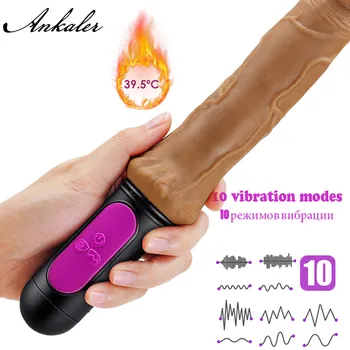 Grijaći Realan Dildo Vibrator za Žene 10 Autocesta Savijanje Soft Veliki Lažni Penis G Spot Anus, Vagina Masturbator Seks Igračka za Odrasle