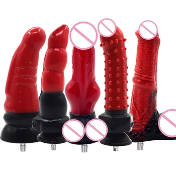 GRUBO ZVIJER Crveni Silikonski Dildo za VAC-U-LOCK Seks-mašina Za Masturbaciju Odrasle Realan Veliki Dildo Sex-Proizvod za Žene i Muškarce