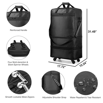 Hanke veleprodaja prometna kolica prtljage pokriva na red extensible sklapanje poslovne muški pakirati putne torbe