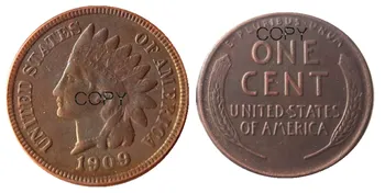 I(01)Kovanice SAD 1909 godine, Indijski posto i Pšenica penny, Centralne Bakar fotokopirni kovanice