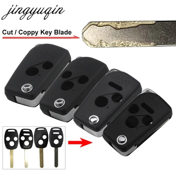 jingyuqin Cut Blade Uključuje Modificirani 2 3 4 Gumb Daljinskog ključa Automobila Privjesku Za HONDA Accord i Civic CRV Pilot Fit 2007-2013 ključeve