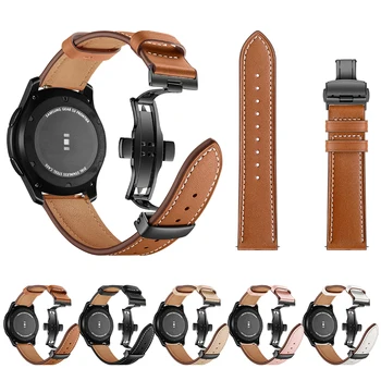 Kožni remen Galaxy watch 46 mm Za Samsung Gear S3 Frontier 22 mm remen za sat leptir amazfit gtr 47 mm remen huawei watch gt