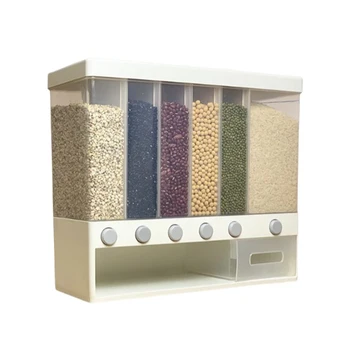 Kutija Za Pohranu Riže Zidni Plastični Hrane Dispenzer, zaštićeni od insekata, Kapacitet, Automatska Posuda Za Zrna Graha, Kuhinja