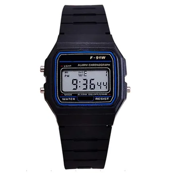 Led Digitalni Crne plastične satovi muški Sportski Sat svijetleći Višenamjenski Digitalni ručni satovi muški satovi reloj bayan saat