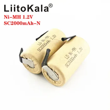 LiitoKala Ni-MH 1,2 SC 2000 mah Ni-MH punjive baterije visoke snage alat baterija brzina pražnjenja ćelije 10C punjive baterije ćelije DIY nicke