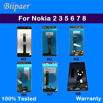 Muški LCD zaslon za Nokia 8 7 6 5 3 2 LCD zaslon osjetljiv na dodir Digitalizator Sklop Za Nokia N2 N3 N5 N6 N7 N8 LCD zaslon