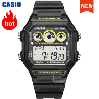 Muški sat Casio, top, digitalni sportski Vodootporni LED, Deset godina električne energije, kvarc mens relogio masculino AE-1300WH-1A
