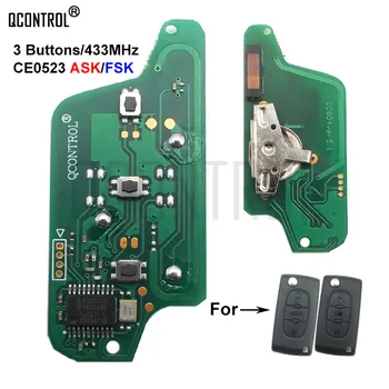 Naknada daljinskog ključa QCONTROL za CITROEN C5 C4 C3 C2 Berlingo Picasso s automatskim blokiranjem (CE0523 ASK/FSK) 3 Gumba