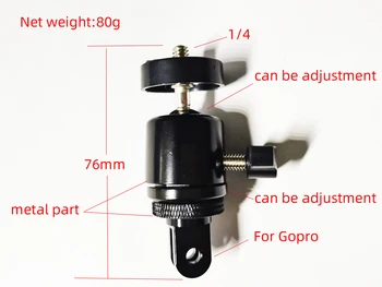 Novi dizajn adapter za kameru Gopro 1/4 za sučelje malog kamere, 1/4 inča, standardni univerzalni sučelje stativ