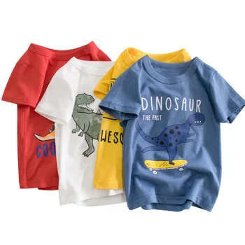 OLEKID 2022 Ljetne Majice s Uzorkom Dinosaura za dječake, Pamučne Majice s kratkim rukavima i Slikom anime Za Dječaka, Dječje Košulja za dječake 2-8 godina, Dječja Odjeća