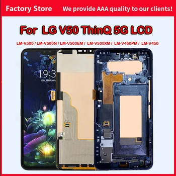 Originalni AMOLED Za LG V50 ThinQ LM-V500 LM-V500N LM-V500EM LM-V500XM LM-V450PM LM-V450 LCD zaslon Digitalizator Sklop