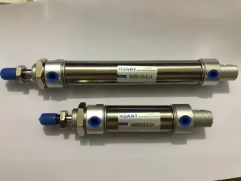 Pneumatski cilindar od nehrđajućeg Čelika s magnetom MA25 promjer 25 mm hod 25-500 mm dvostrukim djelovanjem Одноштоковый Zračni Cilindar
