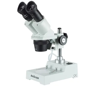 Posebna ponuda --- Kompaktni многообъективный стереомикроскоп AmScope 10X-30X s nagnutom glavom, metalni stalak, gornje rasvjetom