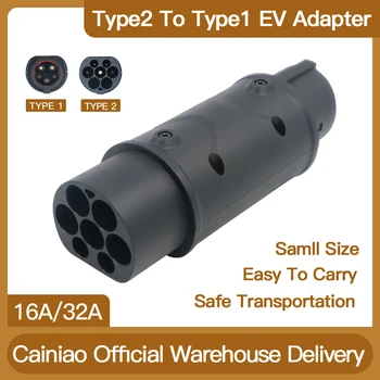 Priključak adaptera EV IEC 62196 Tip 2 - J1772 Tip 1 32A Priključak za adapter za punjač EVSE za električna vozila, automobila, punjenje pretvarači