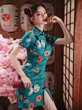 Qipao Moderna Kineska Haljina Za Djevojčice Moda Protežu Vintage Cheongsam Za Žene Tradicionalni Ogrtač I. Haljina Kina Novi Stil