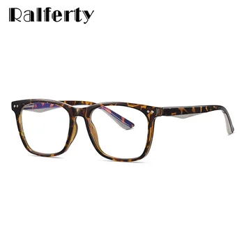 Ralferty Klasicni Muške Naočale Okvira TR90 Trg Rimless Za Naočale, Gospodo 0 Diopters Prozirne Leće Anti Plavo Svjetlo Naočale D2322