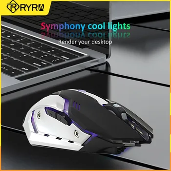 RYRA 2,4 G USB Wireless Bluetooth Gaming Miš punjenje 4 Gumb Ergonomski Miš za Računalo Prijenosno RAČUNALO s Led pozadinskim Osvjetljenjem za IOS, Android