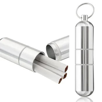 Skladištenje nositelj srebrne slučaja pojašnjenje kapsula aluminijske legure vodootporne izvedbe za papir tableta cigarete