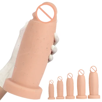 Soft Veliki Analni Čep je Realan Dildo BDSM Igračke Seks-Igračke G-Spot Stimuliraju Za Odrasle Organizirani Igre Analni Čep je Analni Lumenom Vaginalne Kuglice