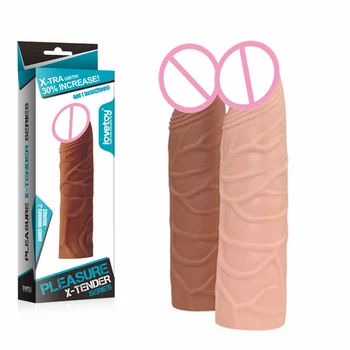 Soft za Višekratnu upotrebu Kondom 6,8 cm Produžetak Penisa Rukava Člana Realno Veći Dildo Kašnjenje Povećanje Seks-Igračke za Odrasle za Par