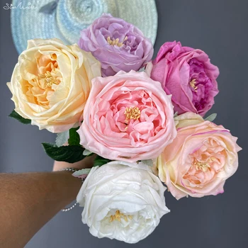 SunMade Sada Dodir Velike Grančica Ruže Umjetno Cvijeće za uređenje Doma Dnevni boravak Ukras Flores Artificales Vjenčanje