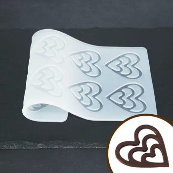 Udubljeni Oblik Ljubavi Čokolade Umetanje Silikonska Forma DIY Alata Za Uređenje Pecivo Čokoladna Matrica Oblika Alata Za Pečenje