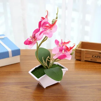 Umjetna Lažna Leptir Orhideja Plantas Home Vrt Vjenčanje Cvjetni Lonci Hogar Bonsai Imitacija Boja Pribor Nakit