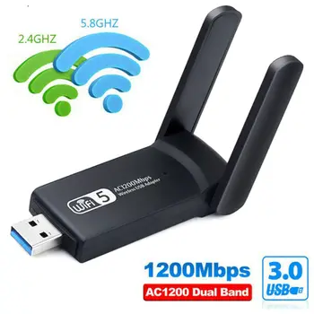 USB 3.0 1200 Mb/s dual-band Wifi Adapter 5 Ghz 2,4 Ghz i 802.11 AC RTL8812BU Wifi Antena Ključ Mrežna Kartica Za Laptop Stolni