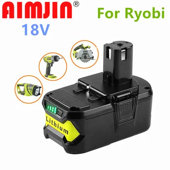 Visoka snaga 18 4.8/6.8/9.8/12.8 Litij-Ionska baterija Ah za Ryobi P108 RB18L40 baterija baterija baterija baterija Baterija za električne alate Ryobi ONE